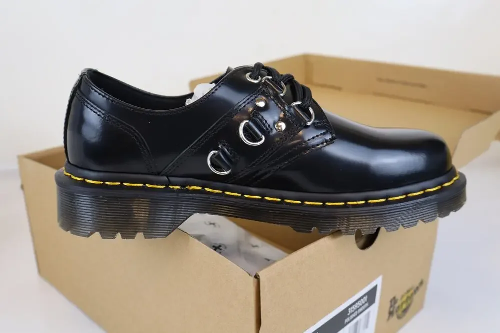 NEW Dr. Martens 1461 HDW Oxford Shoes Men's Black Leather Lace Up Size 4